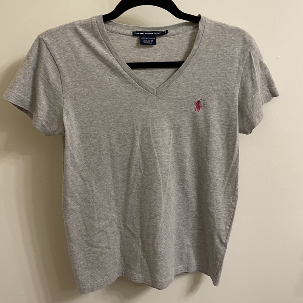 Ralph Lauren Sport T-shirt Size S Color Gray Pink